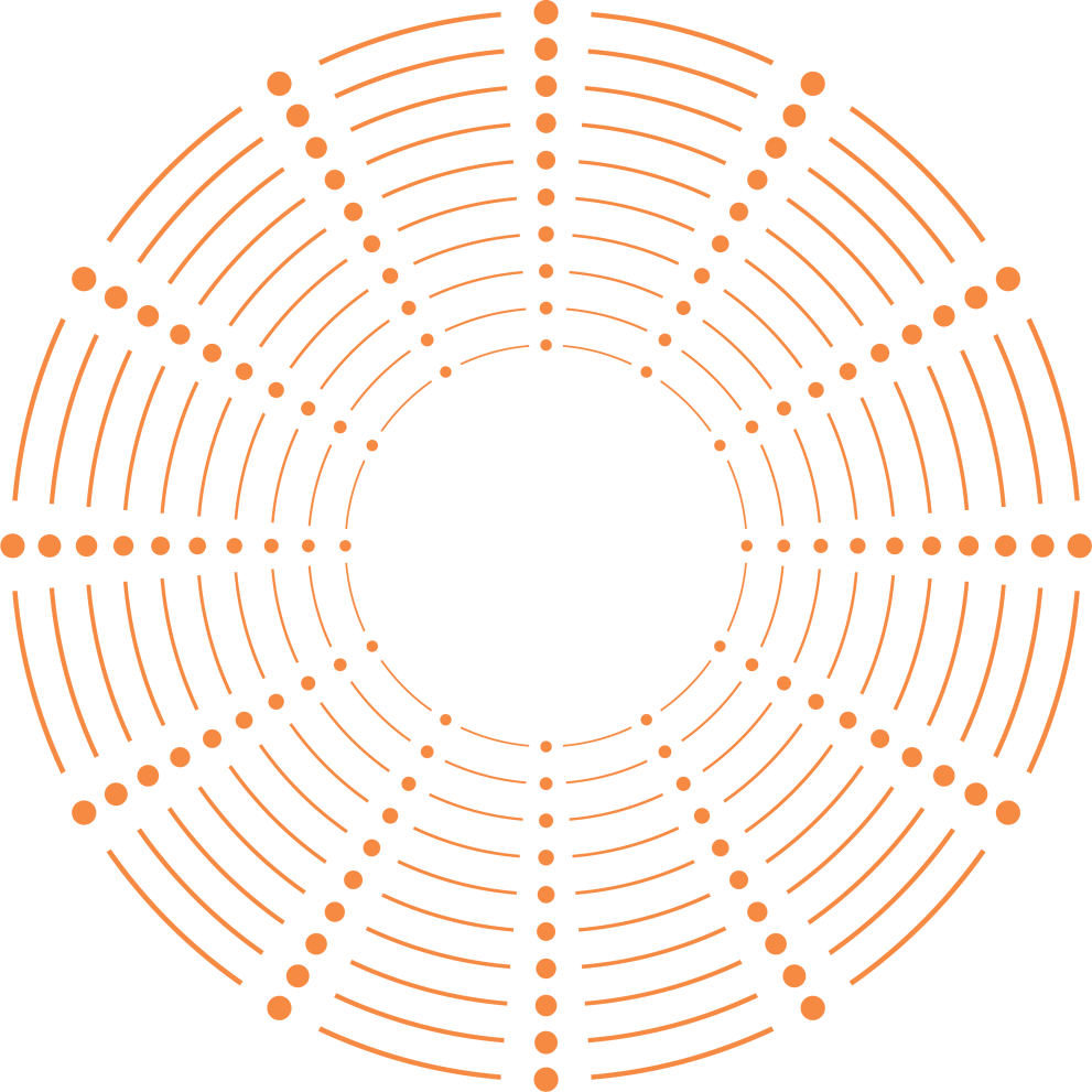 Orange dotted circle